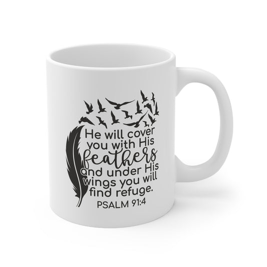 "Psalm 91:4 Coffee Mug"