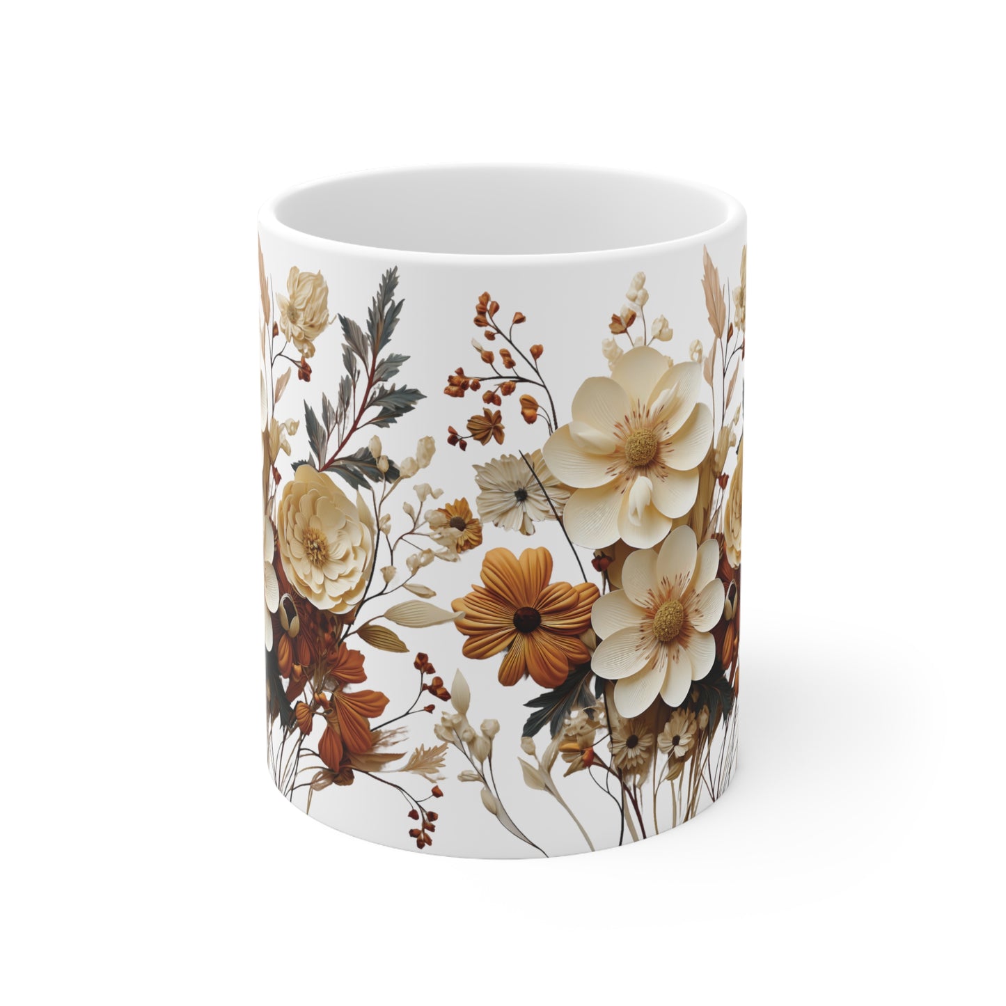 "Neutral Wildflower Coffee Mug"