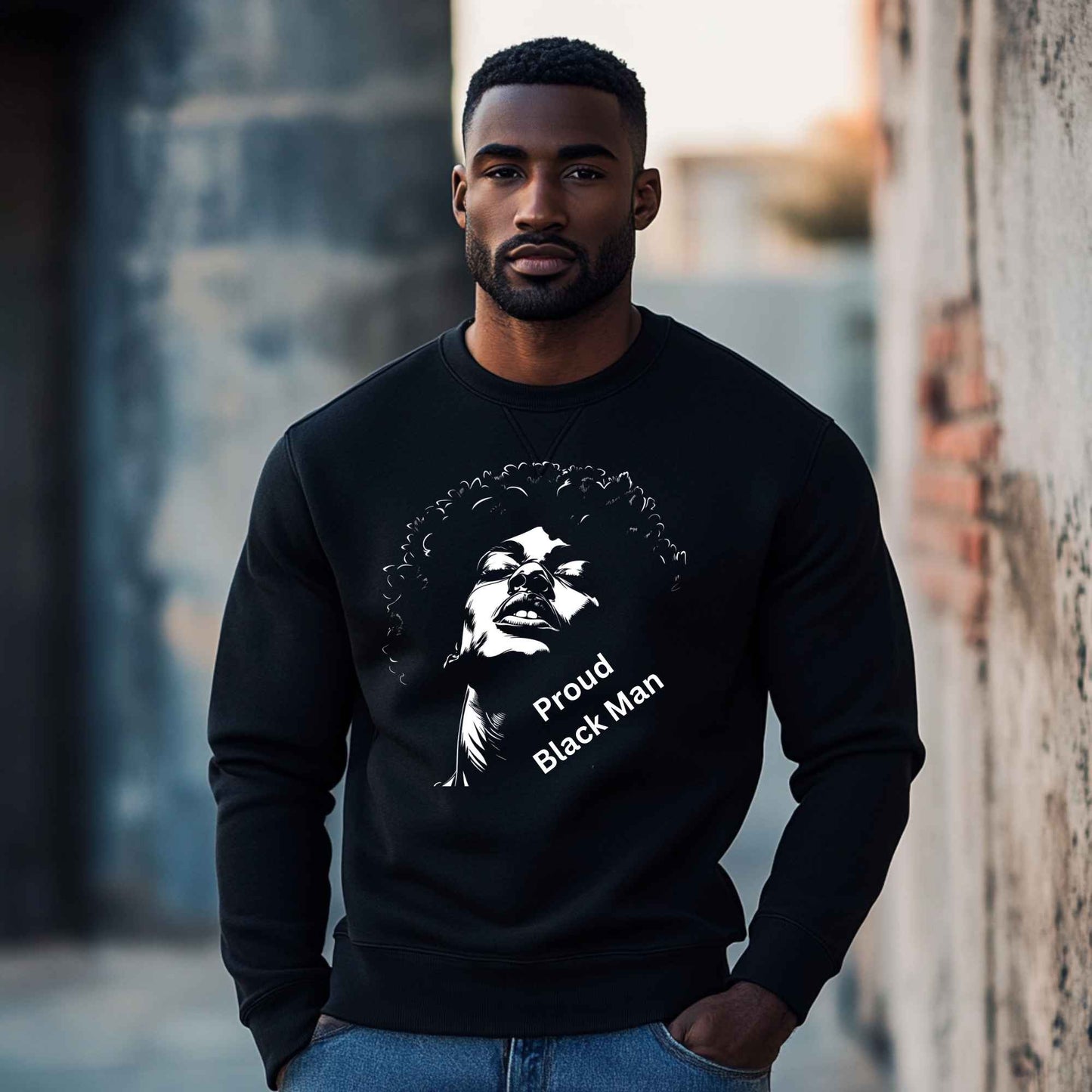 Proud Black Man Minimalist Sweatshirt