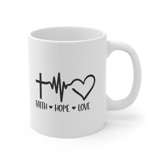 "Faith Hope Love Coffee Mug"