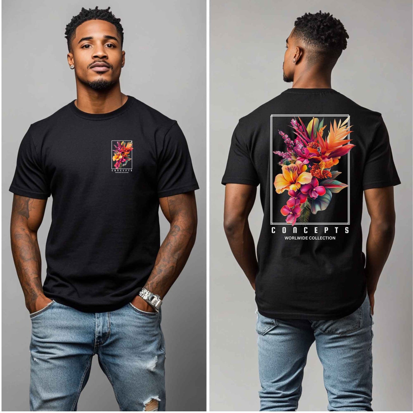 Concepts with Vibrant Floral - Comfort Colors T-Shirt