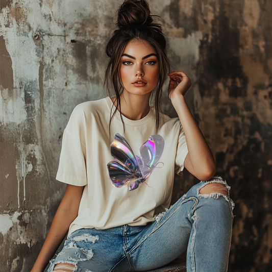 Butterfly Hologram - Comfort Colors Boxy Tee