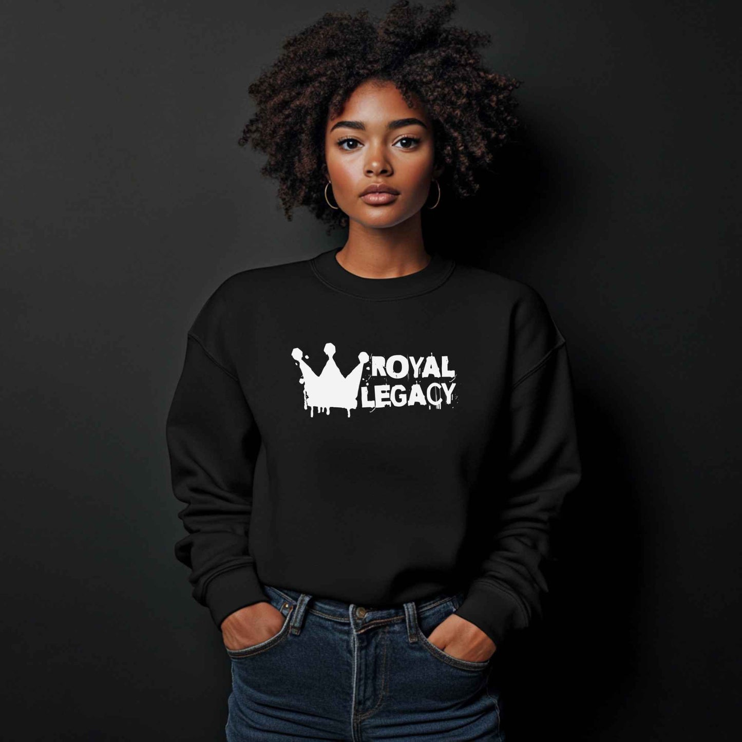 Unisex Sweatshirt - Royal Legacy Crown Black History